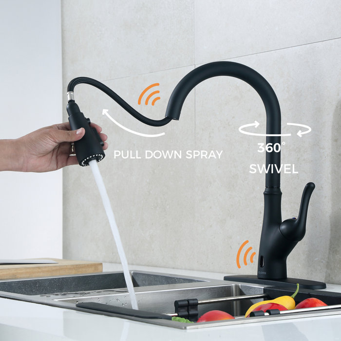 Clovis Goods Pull Down Touchless Kitchen Faucet & Reviews Wayfair